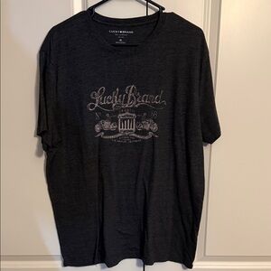 Lucky Brand Men's Dark Gray Graphic Tee